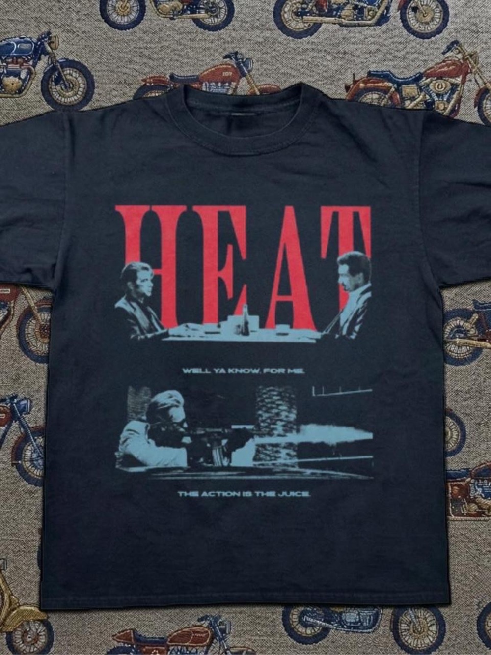 HEAT Graphic Tee - Black Movie Poster Design